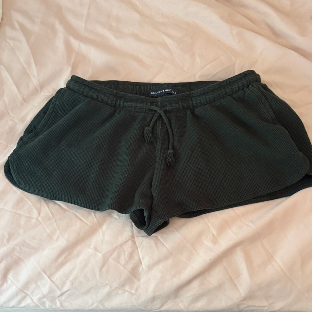 Brandy Melville Dark Green Summer Thermal Shorts